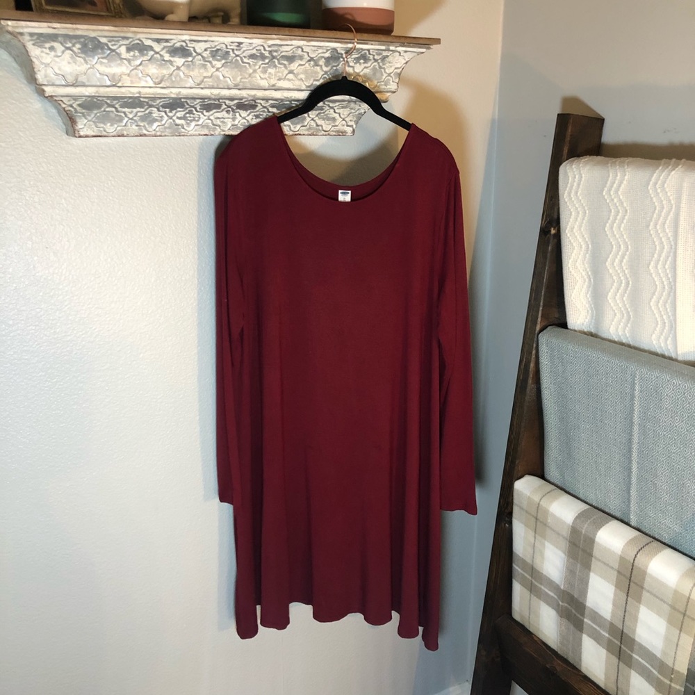 Maroon Swing Dress